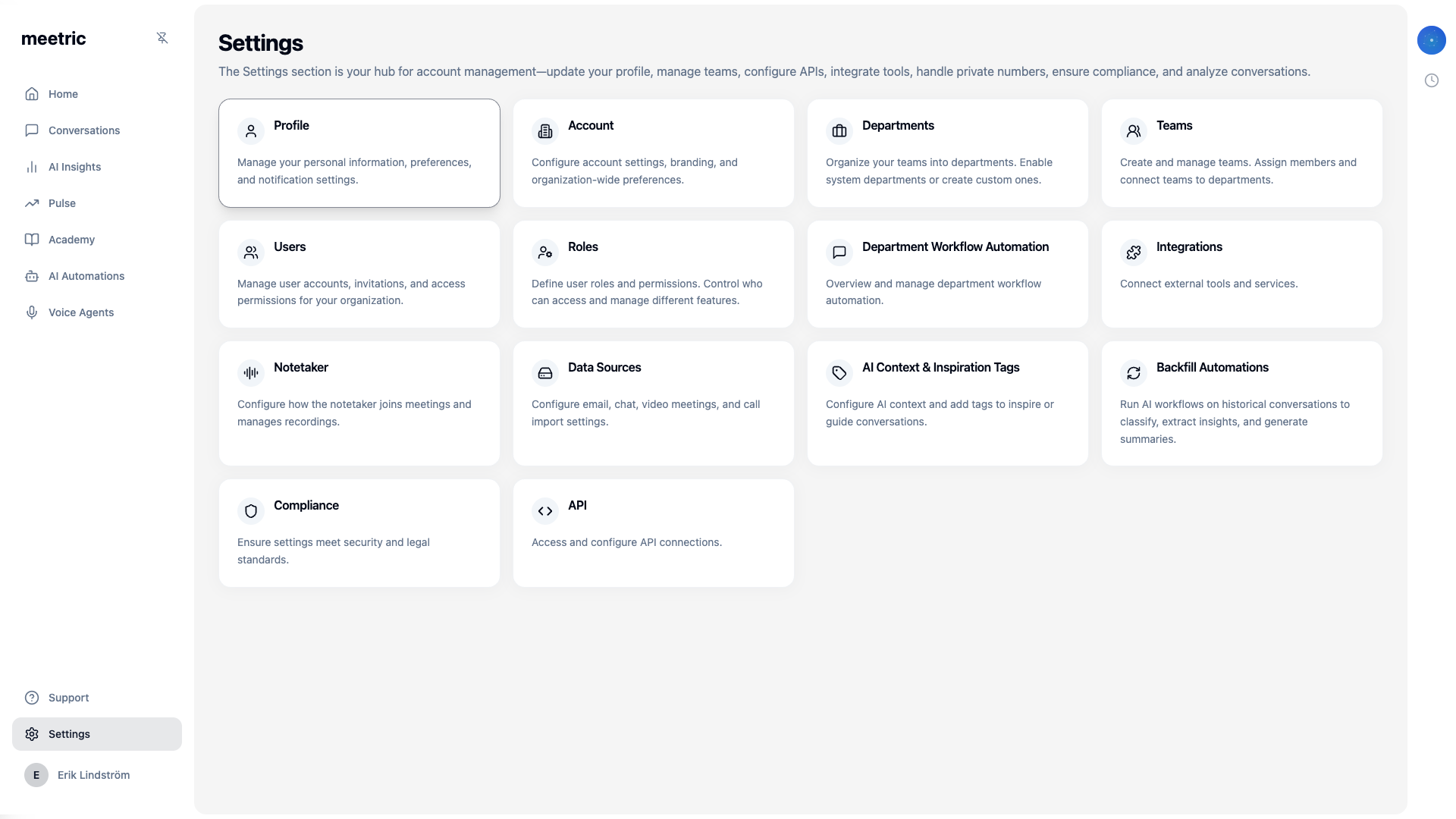 Branding settings page